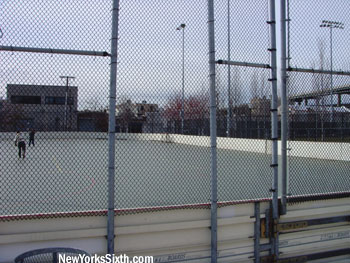 The skating rink at Enos Jones Park in Jersey City