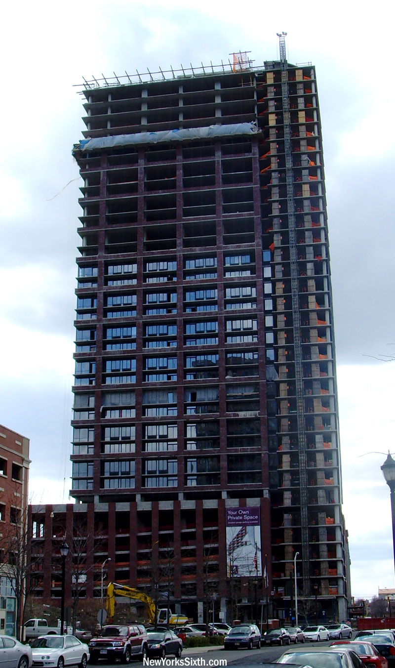 Athena Tower, Jersey City, from Second Street
