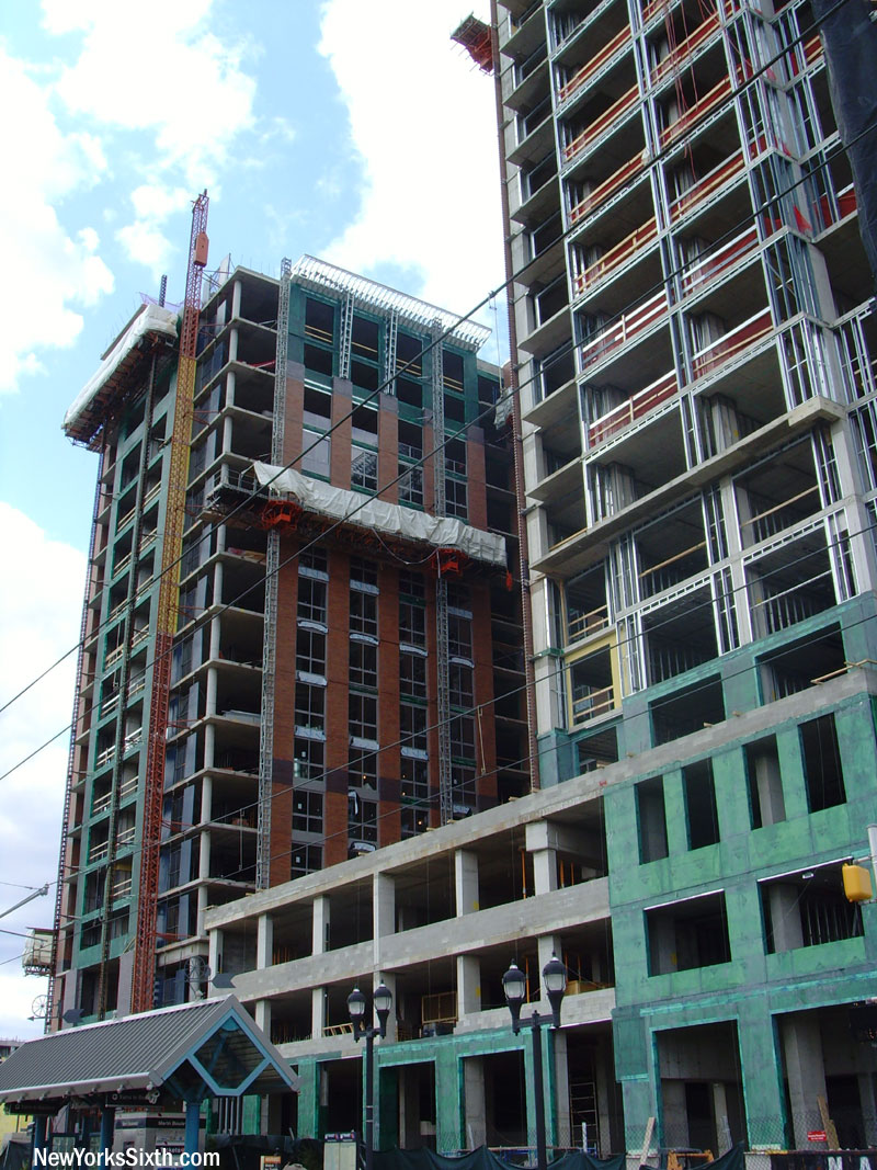 Gulls Cove in Jersey City is a new condominium tower rising from the south end of the Liberty Harbor North Development