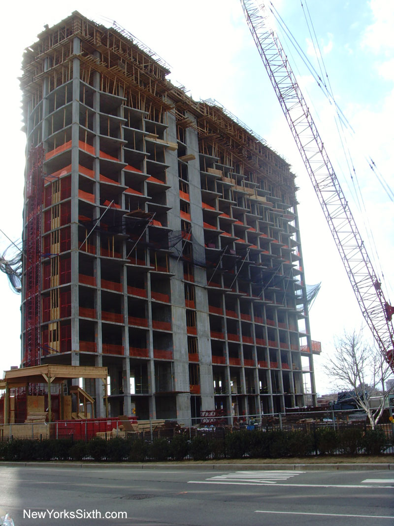 Westin Hotel Jersey City construction northern facade