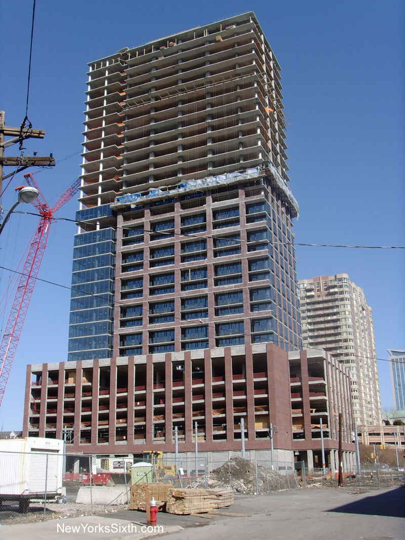The Athena, Jersey City rises just north of the Arts district offering luxury condominiums