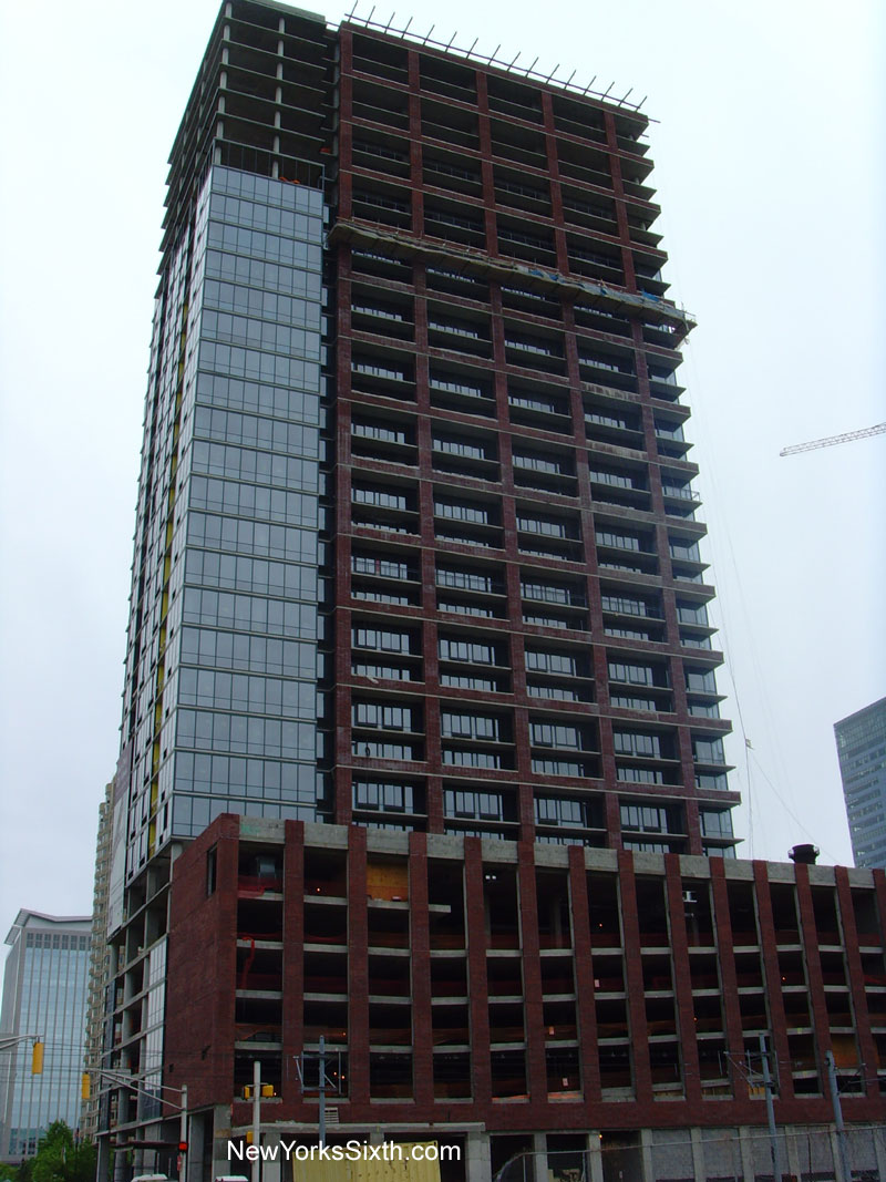 The Athena Tower, A, is a 33 story luxury condominium building being built in Jersey City