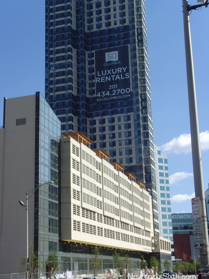 Columbus Tower is a Costas Kondylis designed rental tower in downtown Jersey City