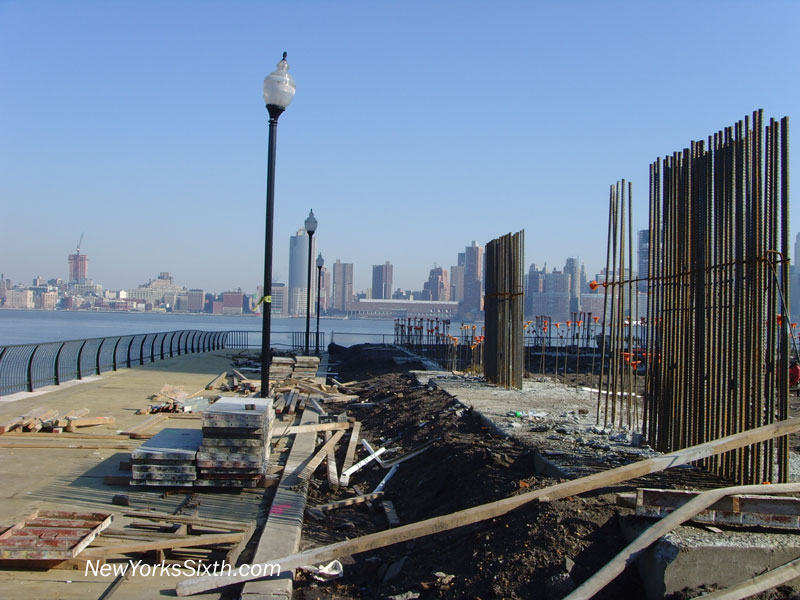 Construction of Crystal Pointe on the end of second street in Downtown Jersey City
