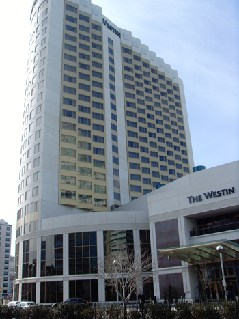 The Westin Hotel in the Newport section of Jersey City